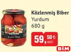 YURDUM KÖZLENMİŞ BİBER 680 G